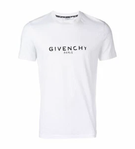 Givenchy Mens Vintage Logo Print White T-shirt All Sizes - Picture 1 of 3