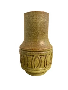 Vintage Alvino Bagni For Rosenthal Netter Olive Green Ceramic Pottery Vase MCM - Picture 1 of 12