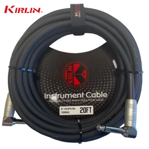 Kirlin 20FT Right Angle to Same Electric Guitar Instrument Cable with Cable Tie - Picture 1 of 1