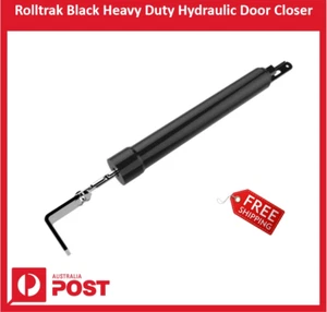 New Rolltrak Black Heavy Duty Hydraulic Door Closer 300mm No.R3570BLK + FreeShip - Picture 1 of 1
