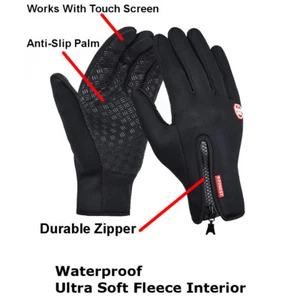 Guantes de invierno de neopreno con pantalla táctil impermeables para bicicleta bicicleta ciclismo MTB M L XL - Imagen 1 de 6