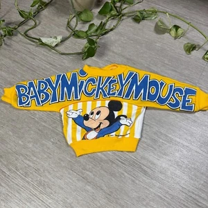 Vintage 80s Disney Baby Mickey Mouse Sweatshirt Sweater Disney Babies Newborn - Picture 1 of 8