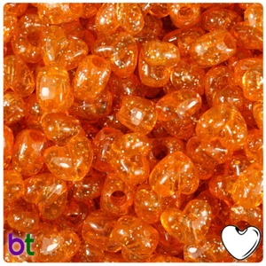 BeadTin Sparkle 12mm Heart Pony Beads Vertical Holes (250pcs) - Color choice - Picture 1 of 19