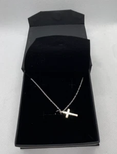 LILY & ROO BRANDNEU IN BOX 925 STERLINGSILBER KREUZ ANHÄNGER KETTE HALSKETTE - Bild 1 von 2