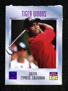 1996 SPORTS ILLUSTRATED FOR KIDS #536 TIGER WOODS ROOKIE CARD BACK WRINKLE HQ RC - Picture 1 of 2
