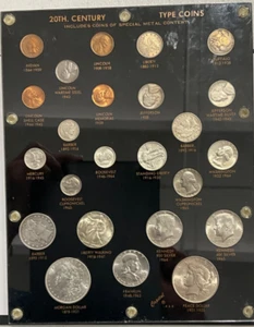 20th Century Complete Type Coin Set 24 Coins - Picture 1 of 7