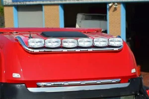Roof Bar+LEDs+Jumbo LED Spots+Clear Beacon For DAF XF 95 SuperSpace Truck Steel - Picture 1 of 10