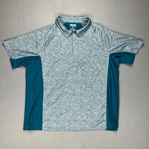 Duluth Trading Co. Shirt Men's 2XL Green Polo SS Performance Breezeshooter Zip - Picture 1 of 7