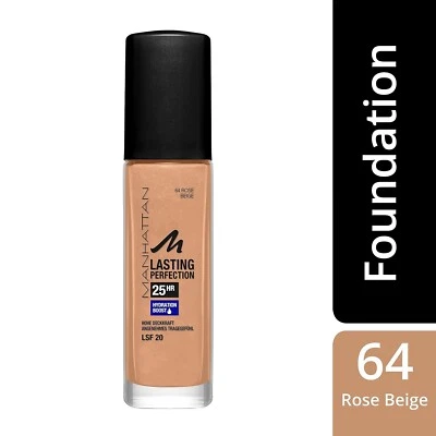 Manhattan Lasting Perfection 25h Make up Foundation Rose Beige 64 (6 x 30ml) - Bild 1 von 2