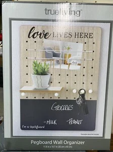 Trueliving Pegboard Wall Organizer Chalkboard 11.8in X 15.7in - Picture 1 of 5