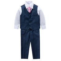 Page Boy Christening Formal Wedding 4pc Linen Blend Waistcoat Suit 6 Ms 6 Yrs