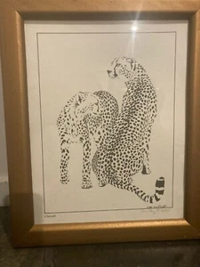 Impresión original de guepardo de David Bygott 1982 firmada y numerada excelente - Imagen 1 de 5