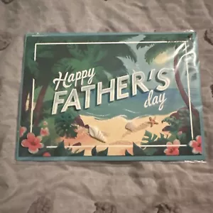 New! 3D Unique Papyrus Fathers Day Card Beach Shells - So Cute! - Picture 1 of 4