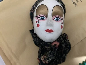 art deco ceramic wall masks collectible unique x 2 - Picture 1 of 10