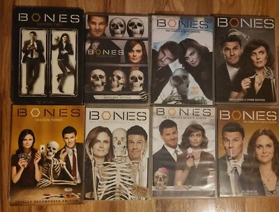 Bones TV Series Seasons 2-9 DVD Complete Sets Original Boxes - Image 1 of 4