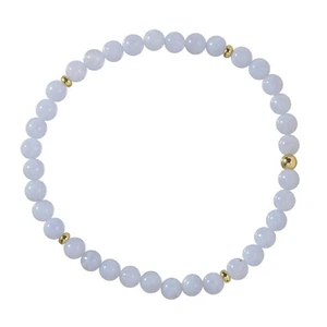 Chalcedon-Armband Stretch / Chalzedon Edelstein-Armband 5.2mm Perlenarmband D559 - Bild 1 von 5