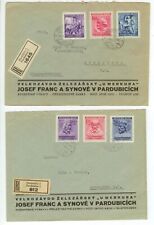 1943 Pardubice Bohmen und Mahren issues on covers to Attendorn