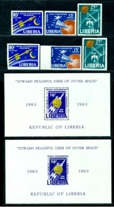 Liberia 1963 Peace Dove,Bird,Space Cabin,Telstar,Satellite,Rocket,M602,Bl.27,MNH - Picture 1 of 2