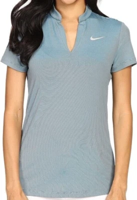 Camisa polo feminina Nike M azul golfe Ace swing blade Swoosh S/S 803026-466 - Imagem 1 de 3