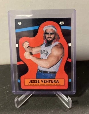 1985 Topps Stickers WWF Jesse The Body Ventura Card #4 NM Rookie RC WWE HOF - Image 1 of 4