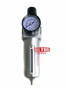 Combo de regulador y filtro de compresor de aire de 3/4" con calibre / drenaje manual - Imagen 1 de 6