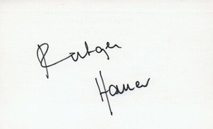 Rutger Hauer Actor Writer Blade Runner TV Autographed Signed Index Card JSA COA