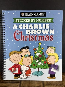 Brain Games A Charlie Brown Navidad Pegatina por Número Libro - TOTALMENTE NUEVO - ¡AHORRA! - Imagen 1 de 2