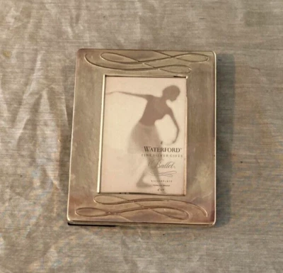 WATERFORD Fine Silver Gifts Ballet Ribbon 4x6" Picture Frame - Nice! - Image 1 of 3