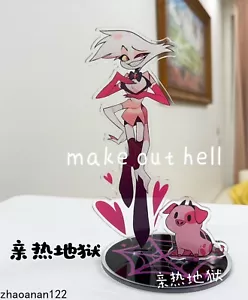 18 cm Hazbin Hotel Angel Dust Sweetheart AD supporto acrilico collezione figure FANTASTICA - Foto 1 di 5