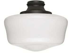 Hunter 12" Original Series Black Schoolhouse Glass Bowl Light Kit 99165 - Picture 1 of 1