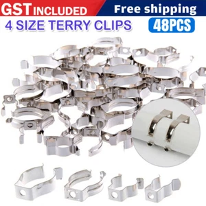 48PCS Assorted Tool Spring Clip Terry Clips Heavy Duty Storage For Shed Garage - Picture 1 of 7