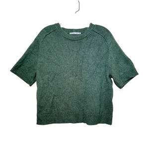Abercrombie & Fitch A&F The Madeline Crew Sweater Tee In Green Size Medium - Picture 1 of 7