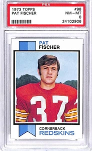 1973 Topps #98 Pat Fischer Washington Redskins Football Card PSA 8 NM-MT ID46062 - Picture 1 of 2