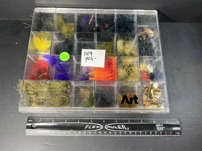 Gran Lote de Moscas de Pesca con Mosca, 149 Piezas, Tamaños, Colores y Tipos Mixtos. S14. Foto 1 de 4