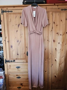 Miss Selfridge Rose Colour Silky Maxi Dress BNWT SIZE XXS UK 4-6 - Picture 1 of 6