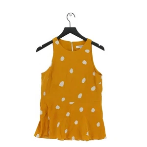 L.K. Bennett Women's T-Shirt UK 10 Yellow Silk with Polyester Basic - Picture 1 of 5