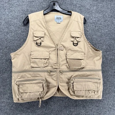 Field & Stream Vest Mens XL Tan Full Zip Sleeveless Fishing Hunting Outdoor - Image 1 of 4