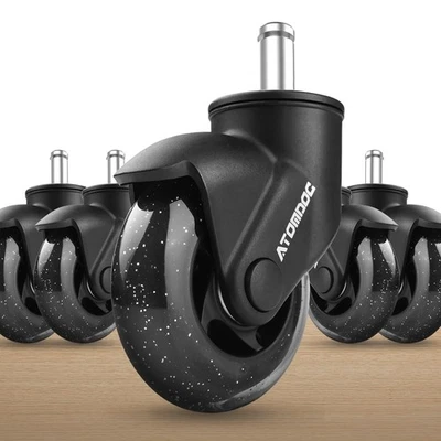 ATOMDOC Office Chair Caster Wheels, 3" Newly Lightweight Caster Wheels & Revolutionar...