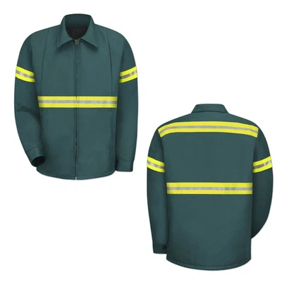 Mens Enhanced Visibility HiVis Work Jackets Perma Lined Panel Technician JT50 - Image 1 of 4
