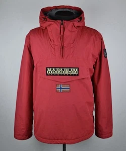 Napapijri Rainforest Jacke Fleece gefüttert Anorak Big Logo rot Outdoor Gr. XXL - Bild 1 von 16