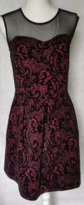 Mesh Floral Purple Black Dress Large Whimsigoth Dark Romance Sleeveless Dress - Picture 1 of 22