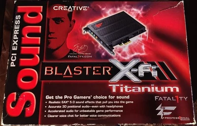 Tarjeta de audio Creative Sound Blaster X-Fi Titanium Fatality Pro Series PCIe SB0886. Foto 1 de 4