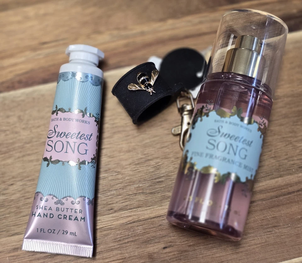 Bath & Body Works Sweetest Song Hand Cream With Bee Holder Travel Size Mist - Image 1 of 2