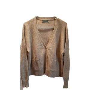 Anthropologie Sweater Womans Small Brown Cardigan Preppy Classic Casual Business - Picture 1 of 13