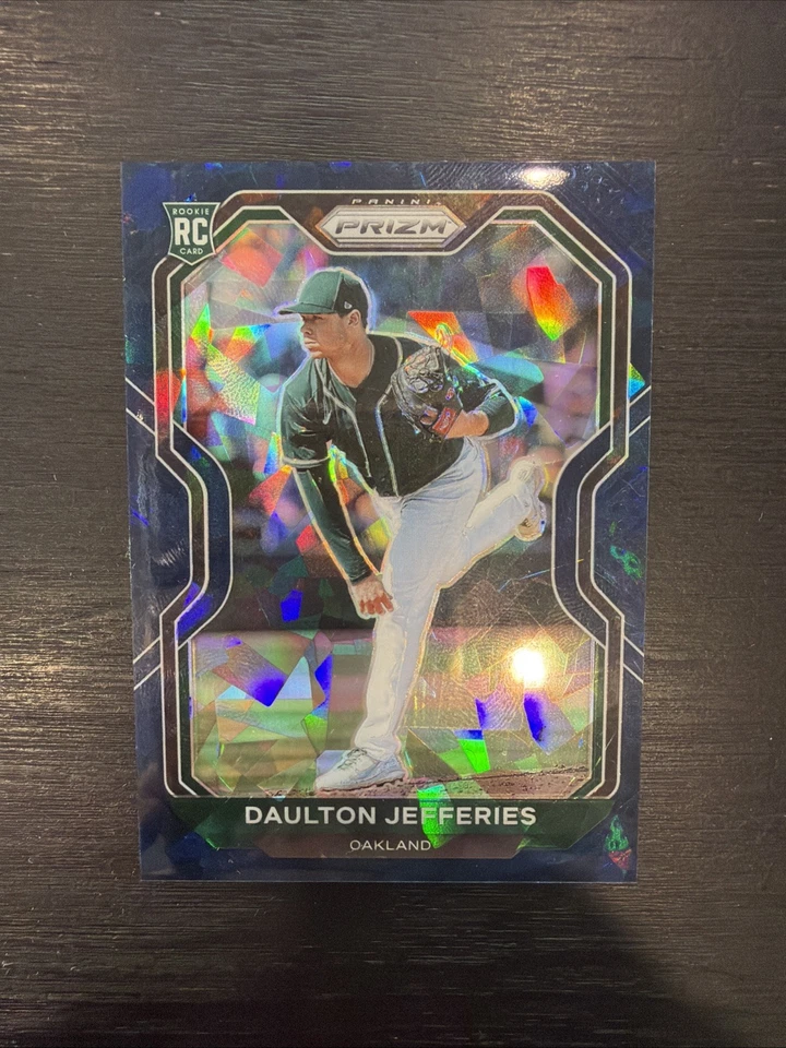 2021 Panini Prizm  Daulton Jefferies Cracked Ice RC 07/25 A’s - Image 1 of 2