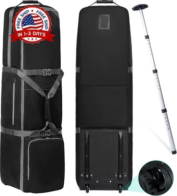 Bolsa de viaje de golf con barra de soporte ajustable para aerolíneas con ruedas - Image 1 of 4