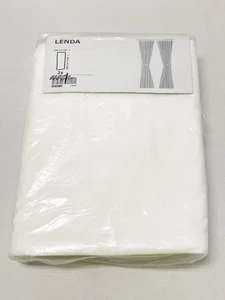 Ikea LENDA Curtains with tie-backs 55x118 " 1 pair, white 500.901.16 - NEW - Picture 1 of 2