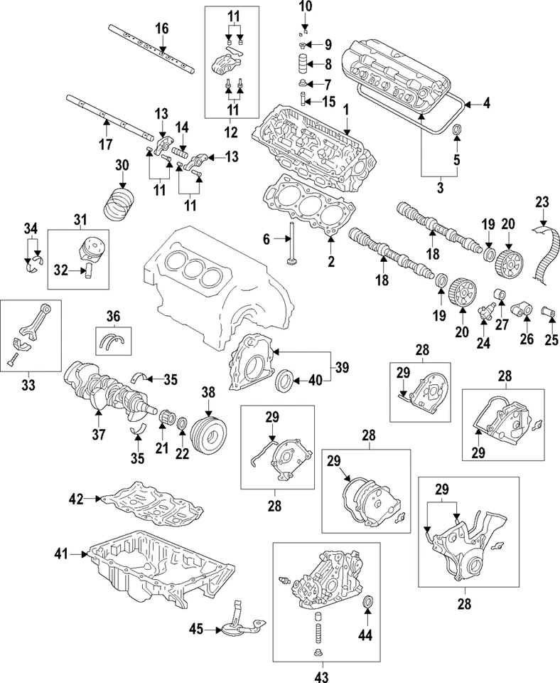 Acura TLX MDX 2015-2024 rodamiento genuino 3,5 L 3,0 L OEM 13324-5J6-A01 Foto 1 de 1