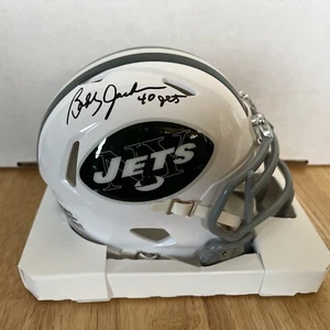 BOBBY JACKSON #40 SIGNED NY JETS RIDDELL MINI HELMET With HOLOGRAM COA & PROOF - Picture 1 of 8