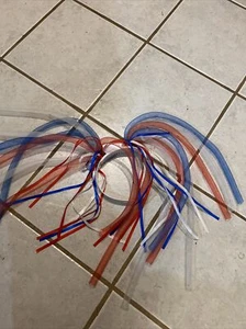 Light Up Red, White & Blue Hair Noodle Headbands Light Up 4th of July FUN! - Picture 1 of 2
